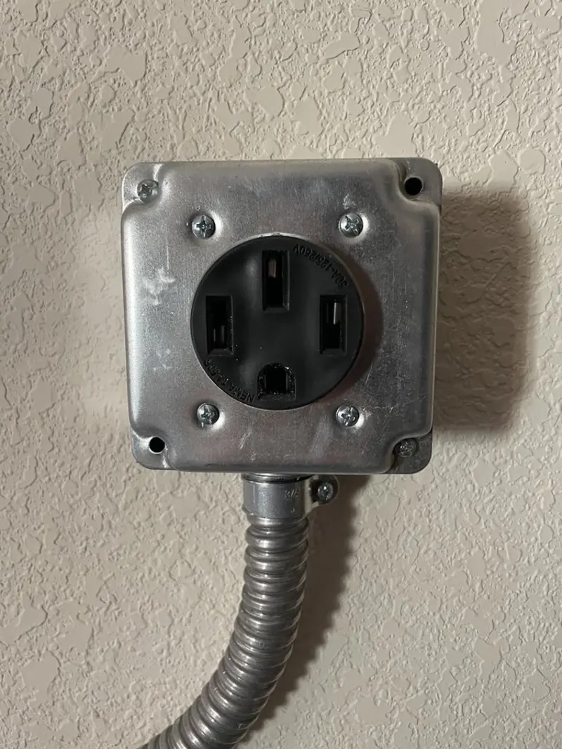 NEMA 14-50 outlet installed for Smart Home Electrical in Burr Ridge